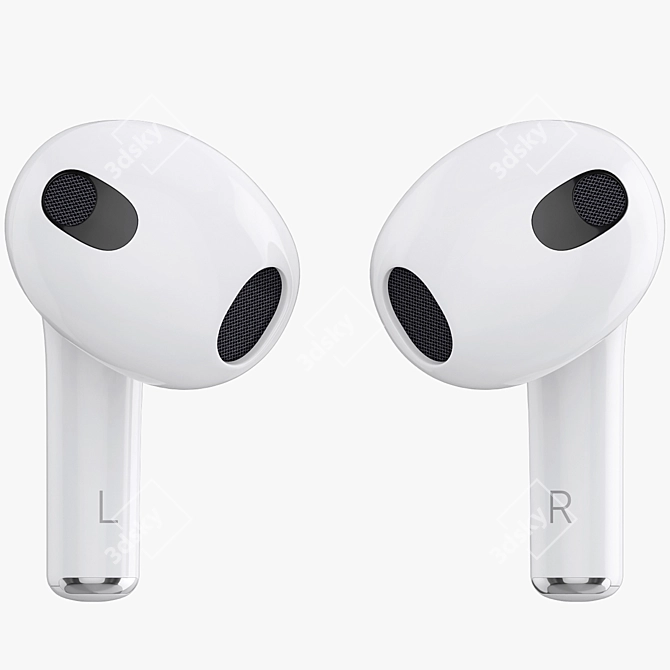 Wireless Freedom: Apple AirPods 3 3D model image 5