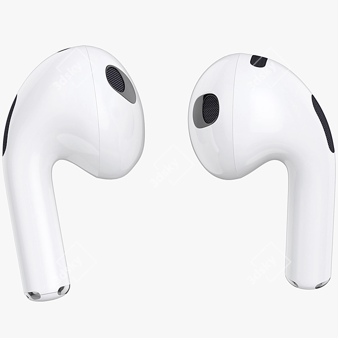 Wireless Freedom: Apple AirPods 3 3D model image 6