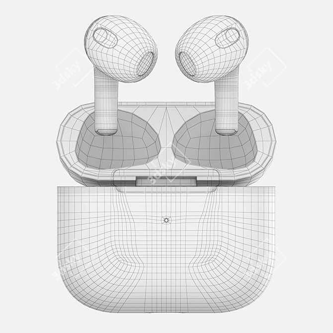 Wireless Freedom: Apple AirPods 3 3D model image 7