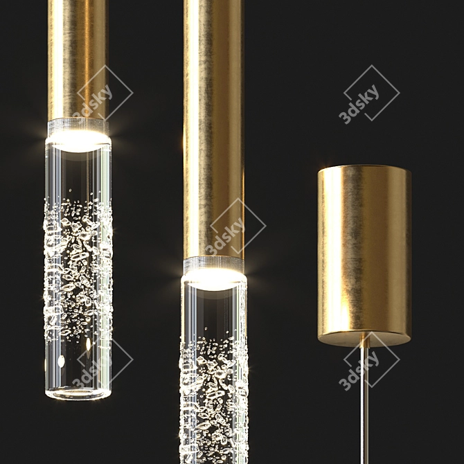 Sleek Glass Pendant - Beam Stick 3D model image 2