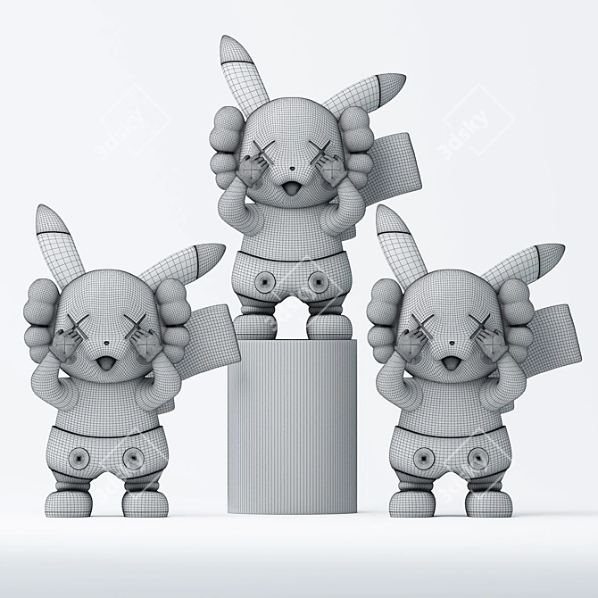 3D Pikachu Model - Vray Render - 189288 Polys 3D model image 2