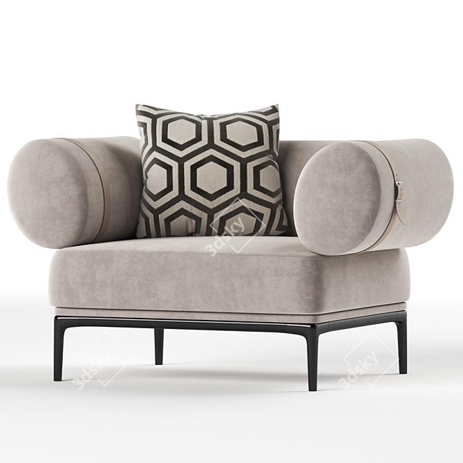 Elegant Phoenix Armchair by Gianfranco Ferre 3D model image 1