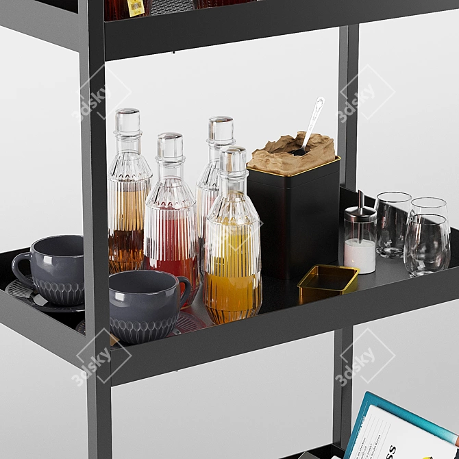 Ikea Kitchen Rolling Storage 3 3D model image 3