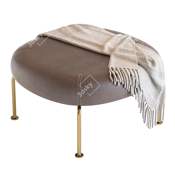 Elegant La Cividina Soave Stool 3D model image 5