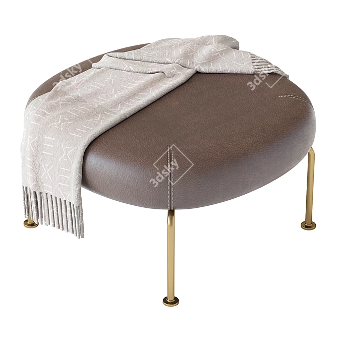 Elegant La Cividina Soave Stool 3D model image 6