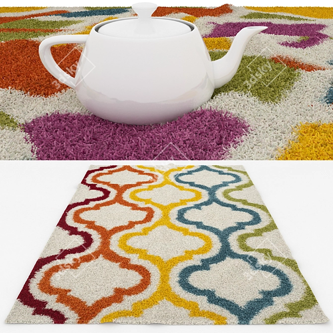 Versatile Set of Rugs for Stunning Renders 3D model image 3