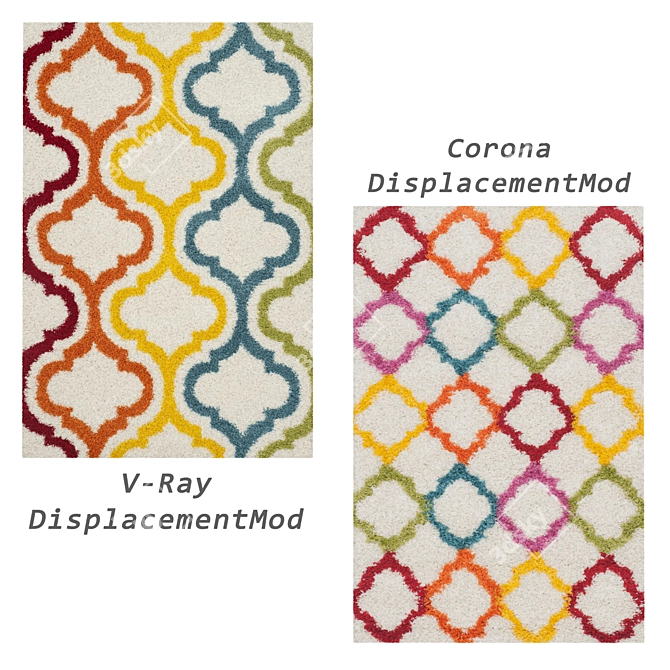 Versatile Set of Rugs for Stunning Renders 3D model image 4