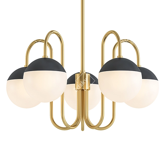 Elegant Renee Pendant Light 3D model image 1