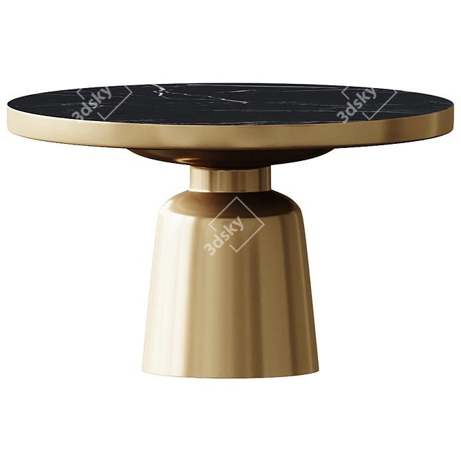 Eichholtz Soren Brass and Marble Coffee Table 3D model image 1