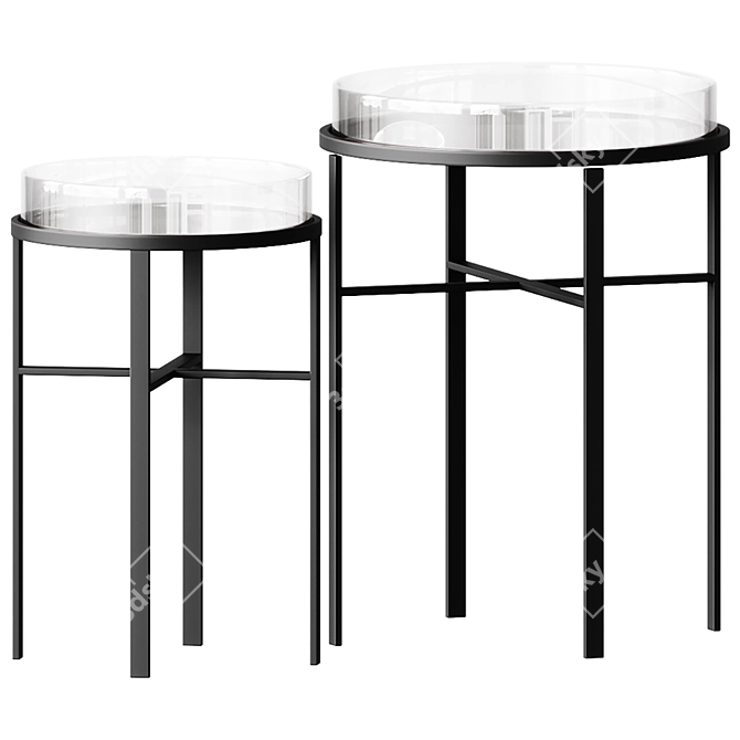 Eichholtz Hoxton Bronze Side Tables 3D model image 1