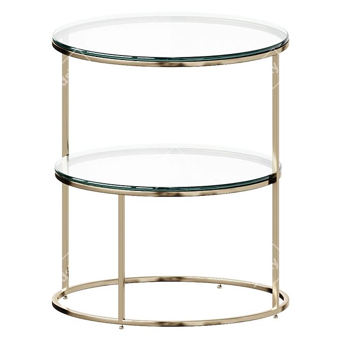 Eichholtz Circles Brass Side Table 3D model image 1