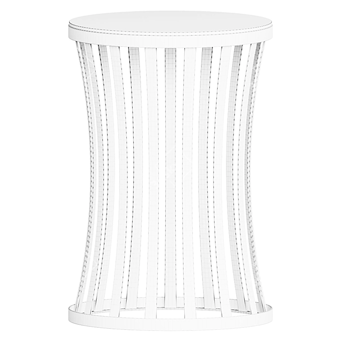 Chic Chilton Stainless Steel Glass Side Table 3D model image 2
