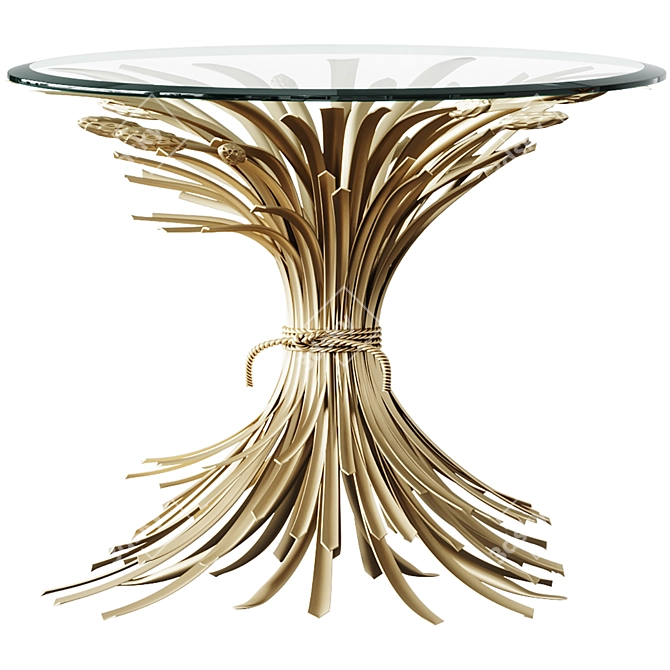 Eichholtz Bonheur Brass & Glass Side Table 3D model image 1