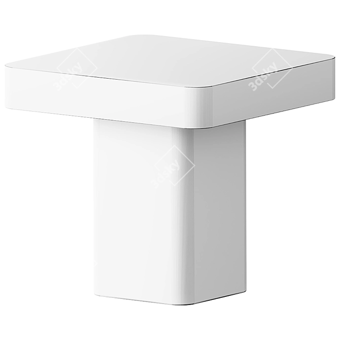 Luxus Brass & Marble Side Table 3D model image 2