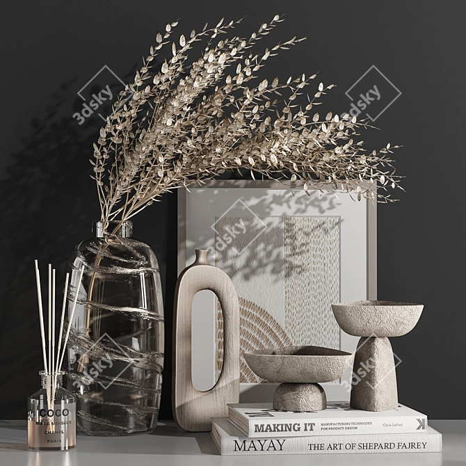 Elegant Decor Set 3D model image 1