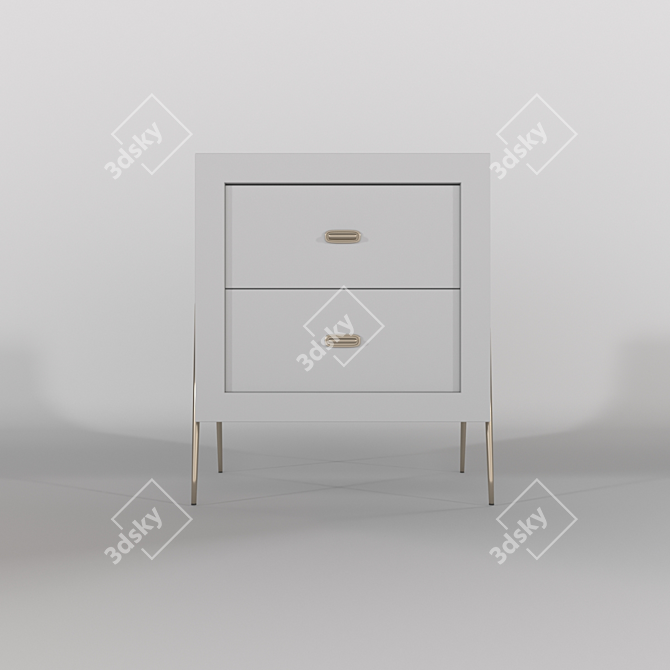 Elegant "Mila" Bedside Table 3D model image 1