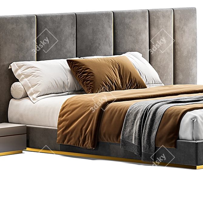 Luxurious Fendi Casa Delano Bed 3D model image 2