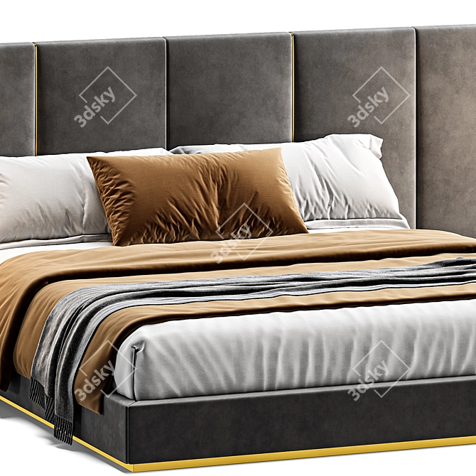 Luxurious Fendi Casa Delano Bed 3D model image 3