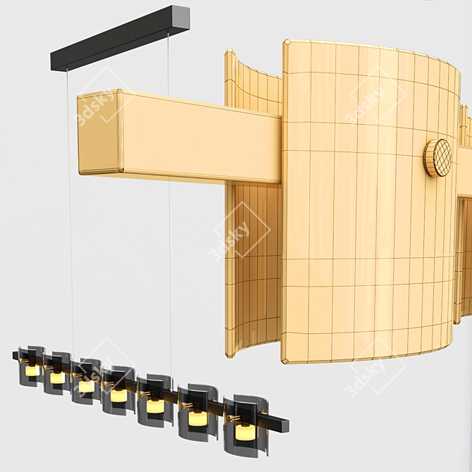 Elegant Nicoletta B Long Lamp 3D model image 3