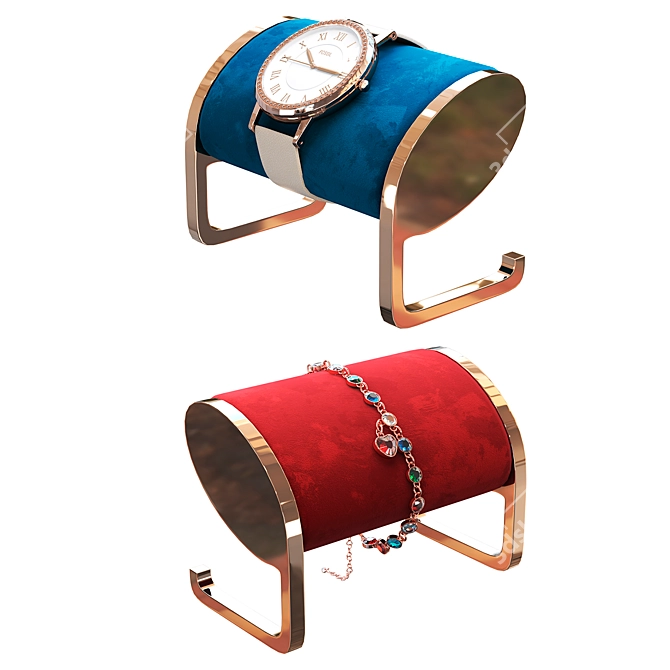 Bracelet & Watch Stand: Stylish Display 3D model image 4