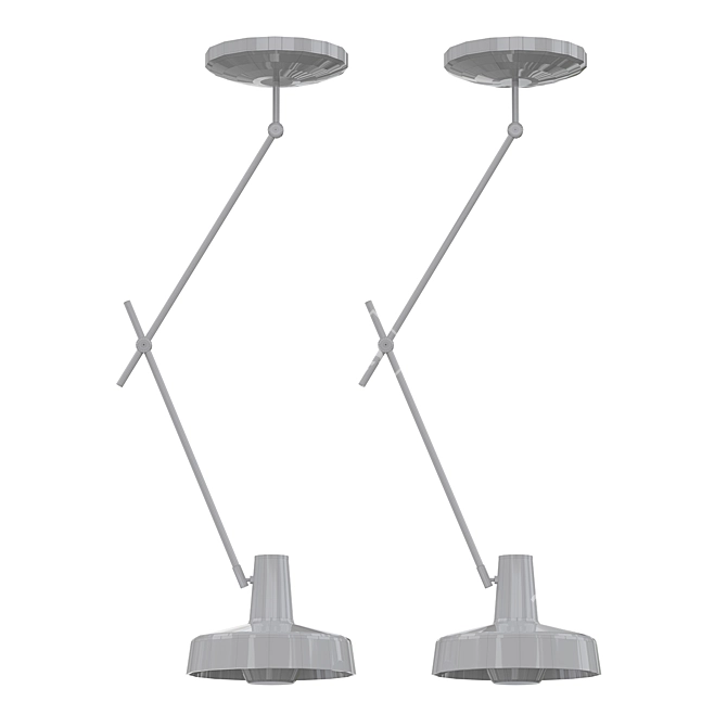 Sleek Arigato Ceiling Lamp 3D model image 2