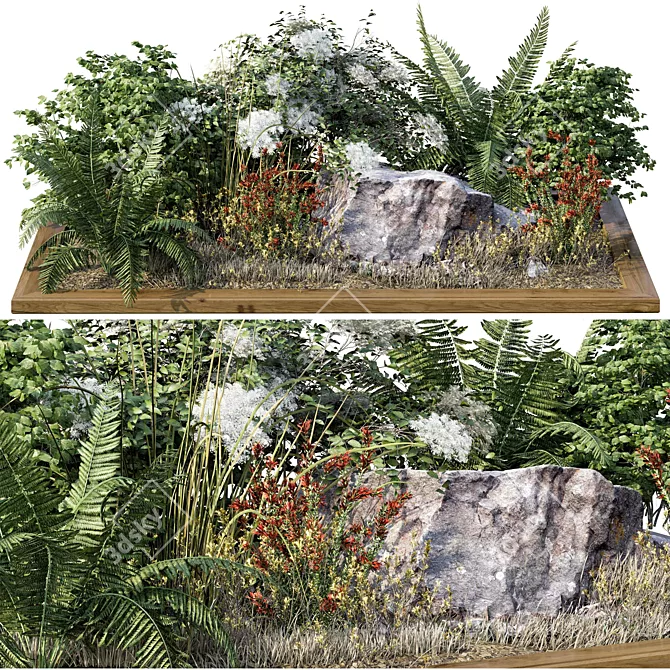 Garden Greenery Set 3D model image 1