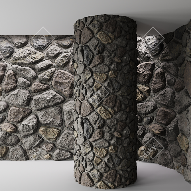 Seamless Stone Texture | PBR Material 3D model image 4