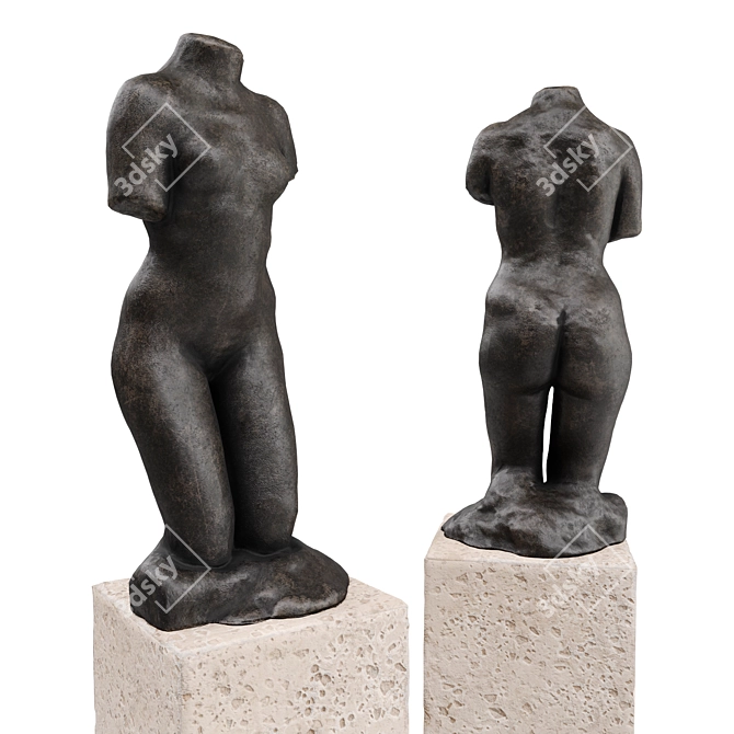 Eternal Beauty: Rodin's Torso 3D model image 2