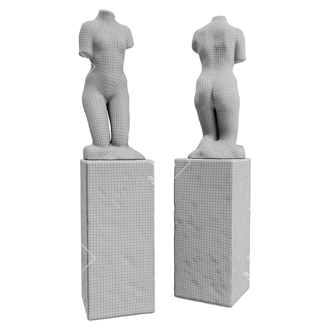 Eternal Beauty: Rodin's Torso 3D model image 4