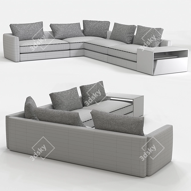 Flexform Harper Corner Sofa - Stylish and Functional 3D model image 2