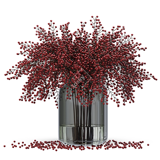 Berry Bliss: Delightful Bouquet Vases 3D model image 3