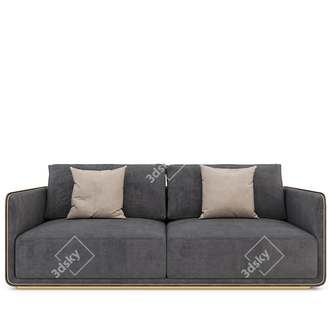 Modern Denning Sofa: Contemporary Style & Comfort 3D model image 2