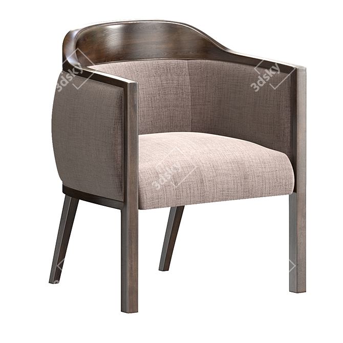 Sleek Tirolo Easy Chair 3D model image 1