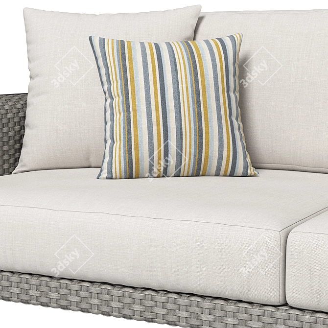 Chatham Wicker Sofa: Stylish Seating Solution 3D model image 4