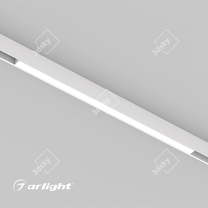 Modern Magnetic Track Lamp 3D model image 1