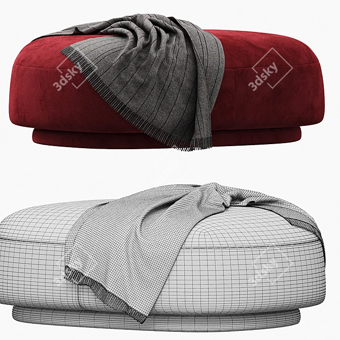 Sleek Tacchini Julep Ottoman 3D model image 3