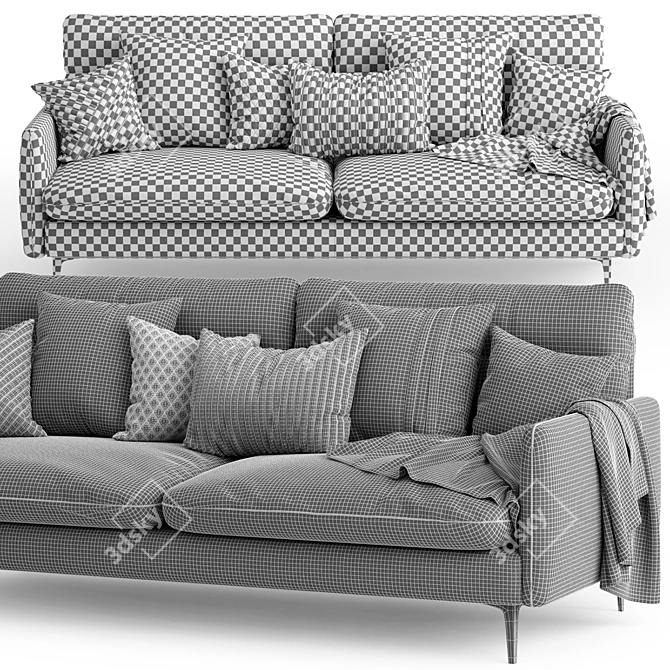 Monte-Carlo Duvivier Canapes Sofa 3D model image 5