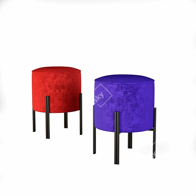 Comfy Ottoman for Relaxation 3D model image 1