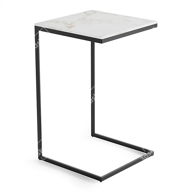 Impress Steel Side Table 3D model image 1