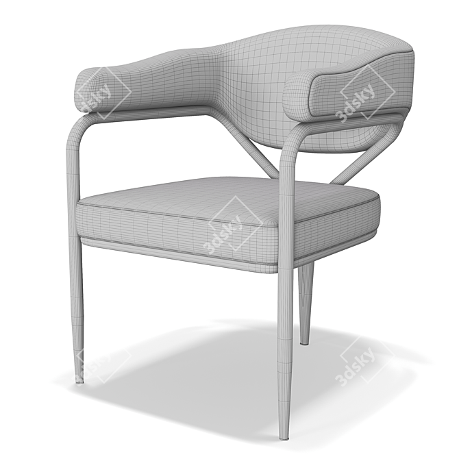 Sleek Zebrano Chair 3D model image 3
