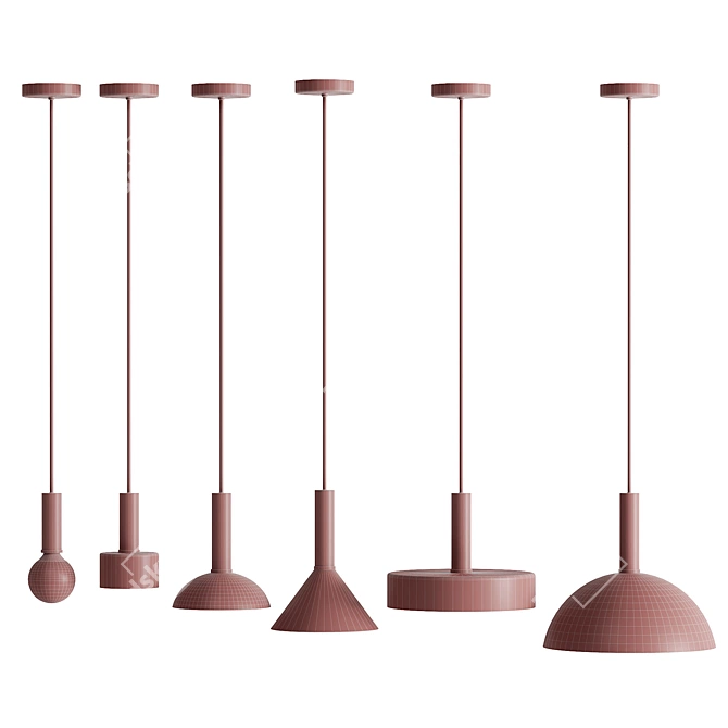 Ferm Living Socket Pendant Collection 3D model image 3