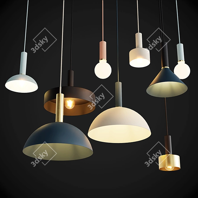 Ferm Living Socket Pendant Collection 3D model image 4