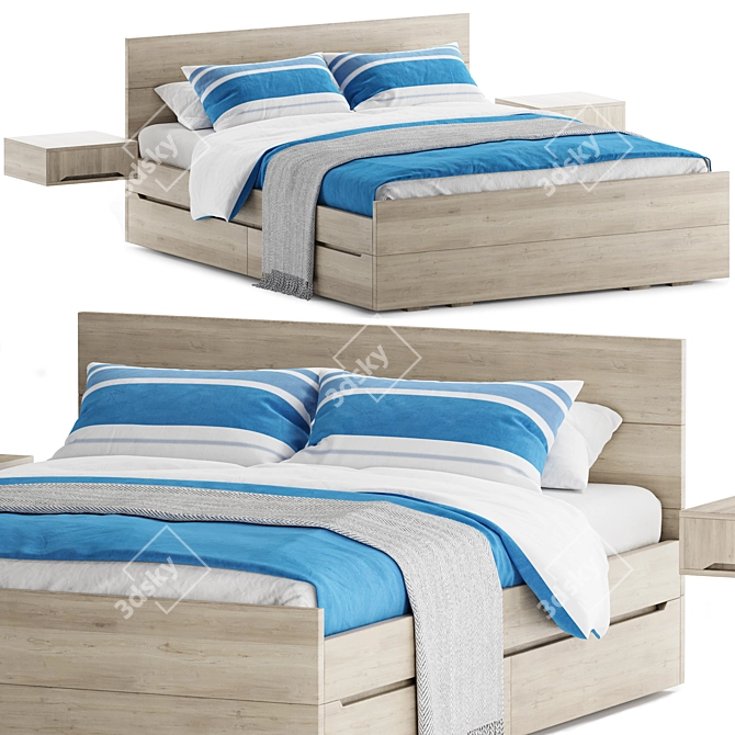 Wansbeck 2016 Bed Frame 3D model image 1