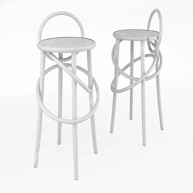 Cirque Laton GTV: Elegant Barstool 3D model image 3