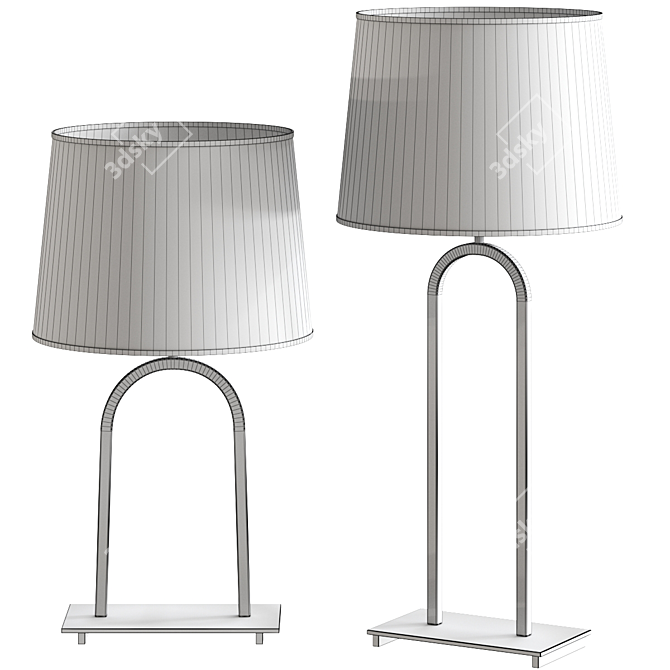 Sleek Haussmann Table Lamp: Classic Design, Modern Elegance 3D model image 2