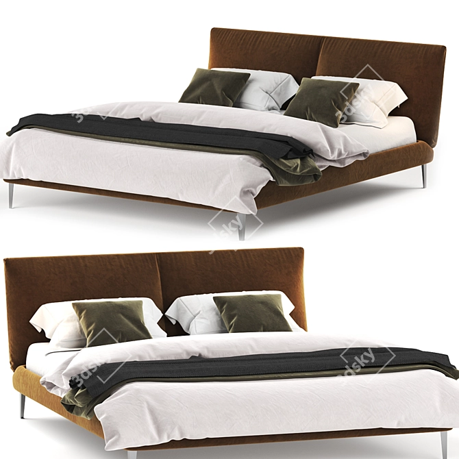 Luxurious Maxalto SELENA Bed 3D model image 1