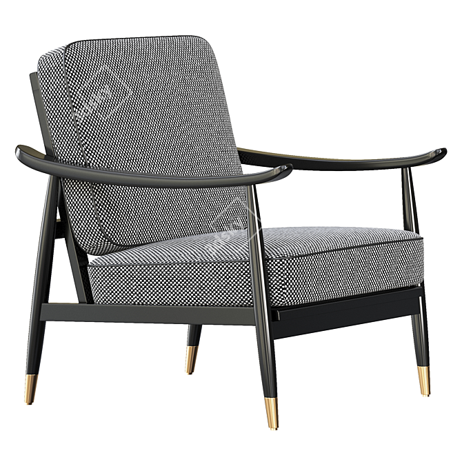 Kiara Contemporary Armchair 3D model image 2