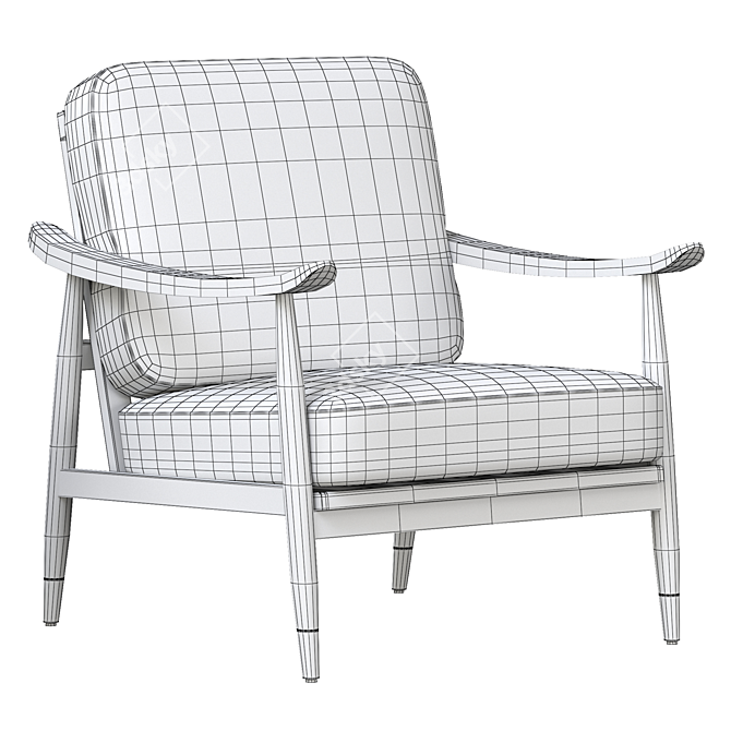 Kiara Contemporary Armchair 3D model image 6