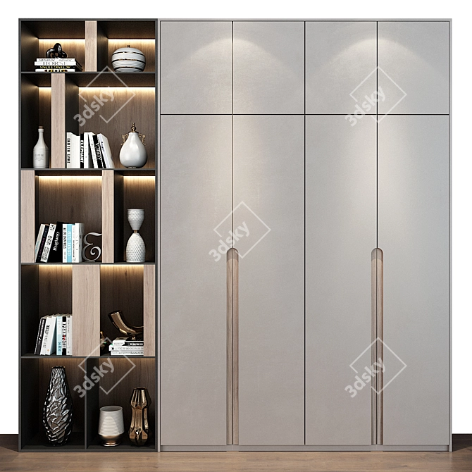 Sleek Wardrobe | Contemporary Design 3D model image 1