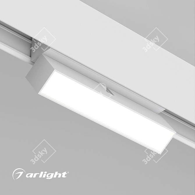 Lamp MAG-FLAT-FOLD-45-S205-6W Title: Compact Magnetic Track Lamp 3D model image 1